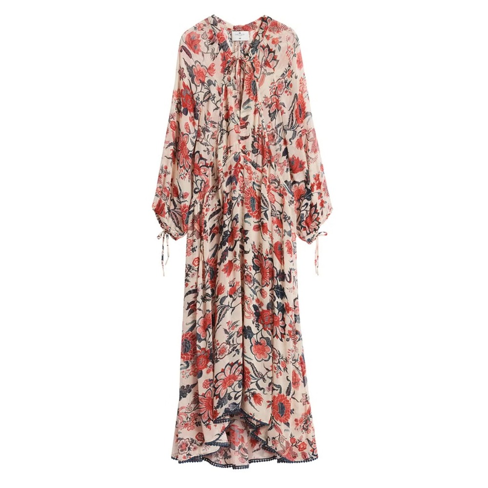 NWT Sabyasachi x HM Floral Midi Dress Medium Designer Resort Folk Boho Kaftan